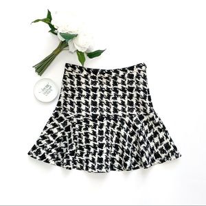 Parker Black McKenna Houndstooth Ruffle Skirt